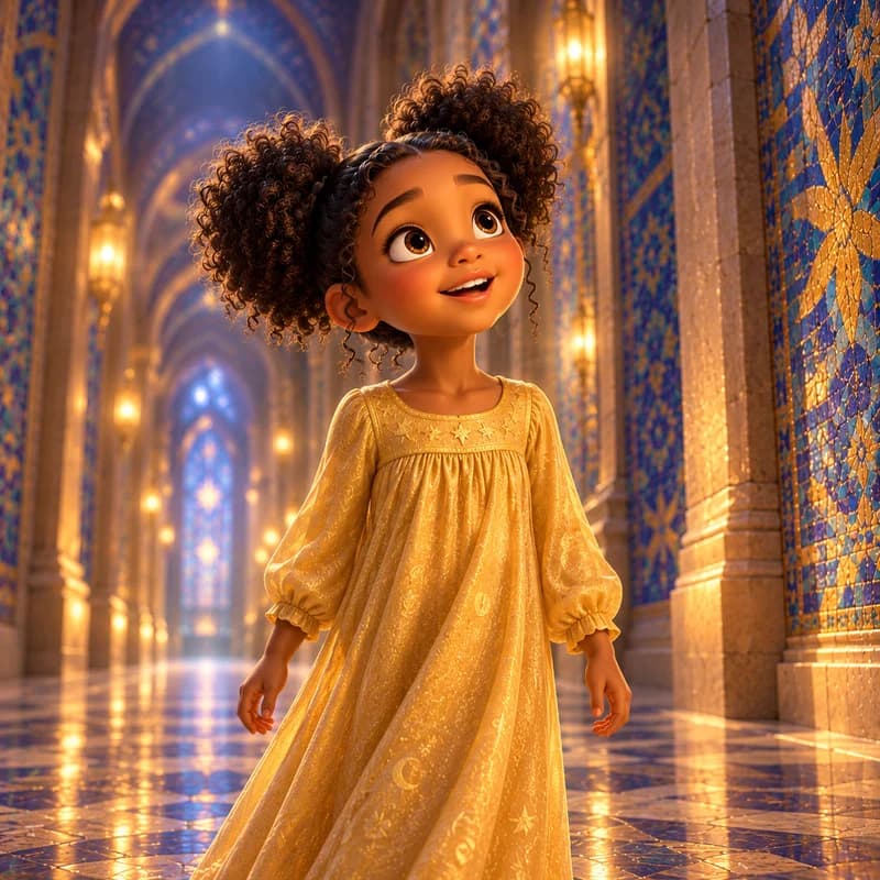 A storybook page painted in the 3D Animated style